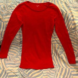 Garnet Hill Women’s XS red long-sleeeved T-shirt